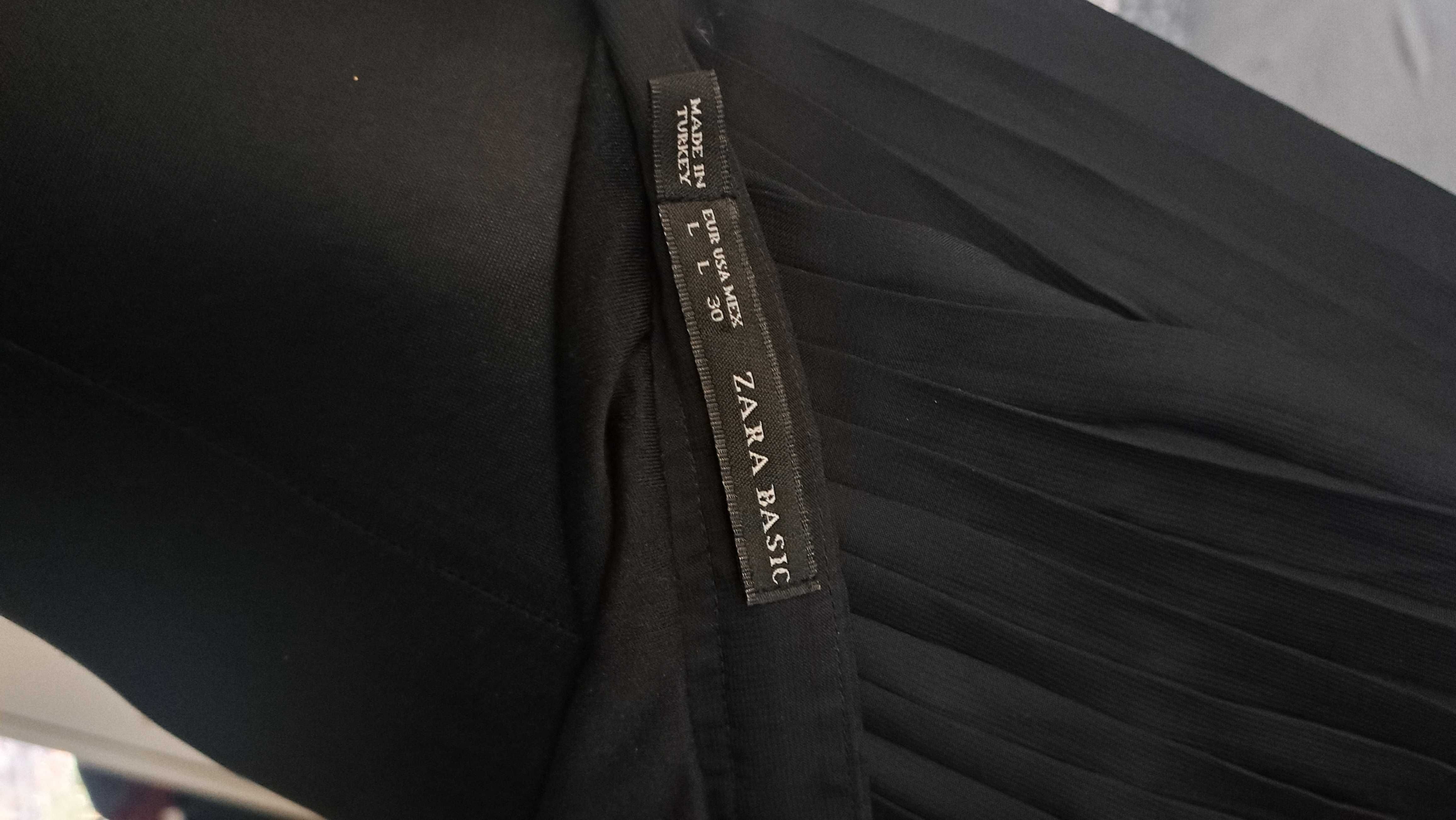 Zara czarna plisowana spódnica r.40 (L)