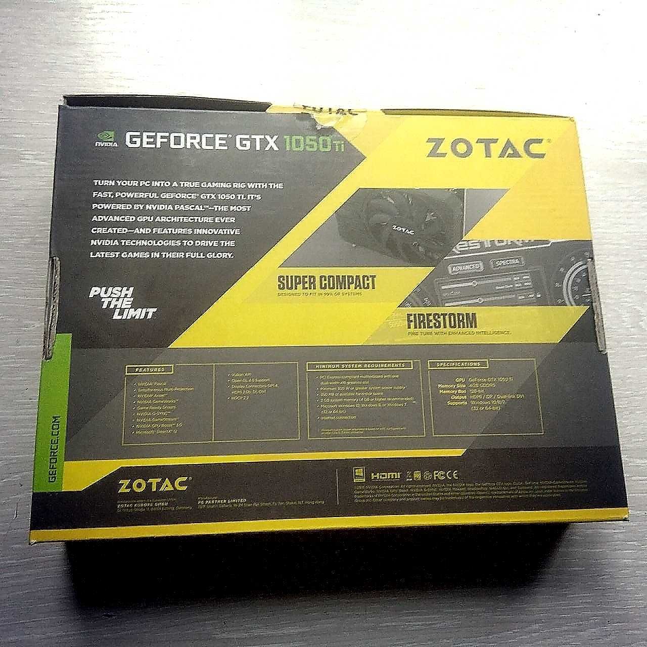 Упаковка от видеокарты ZOTAC GTX 1050Ti  ( GTX 1060)