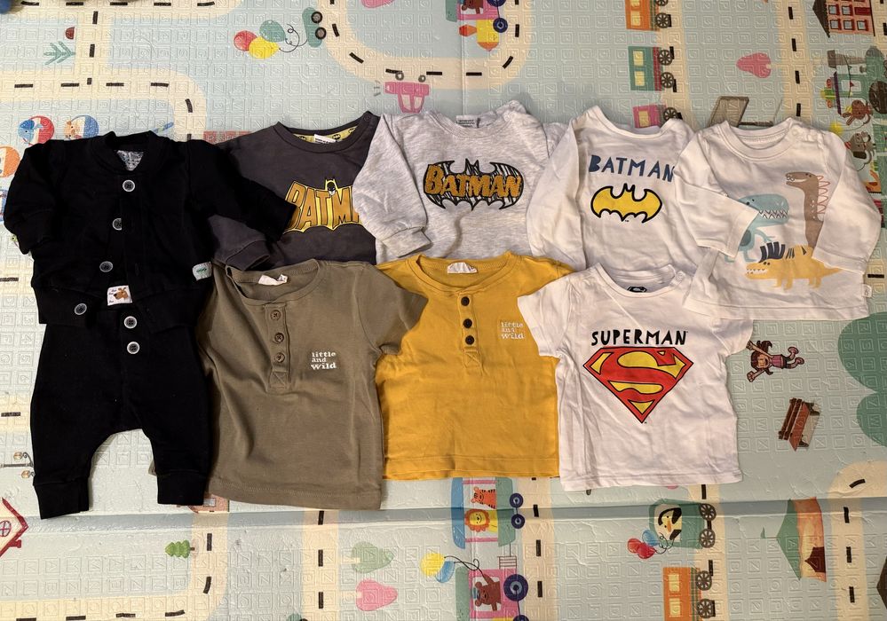 Zestaw paczka paka ubranek dla niemowlaka 62-74