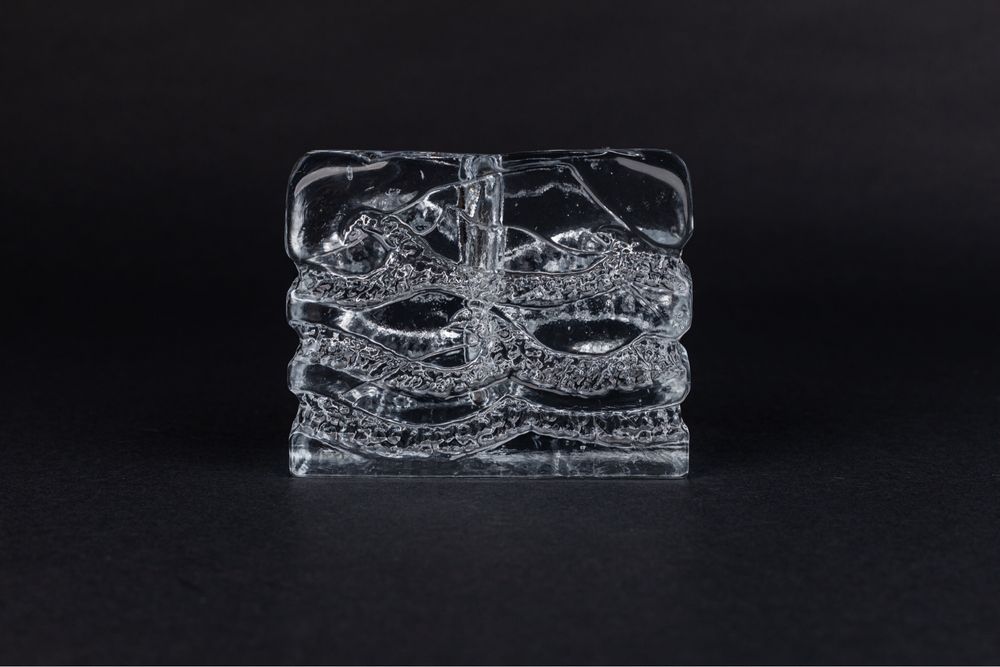 Solifleur Ice Block Ingrid Crystal wazon przycisk na jeden kwiat szkło