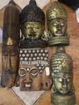 Maski drewniane Budda