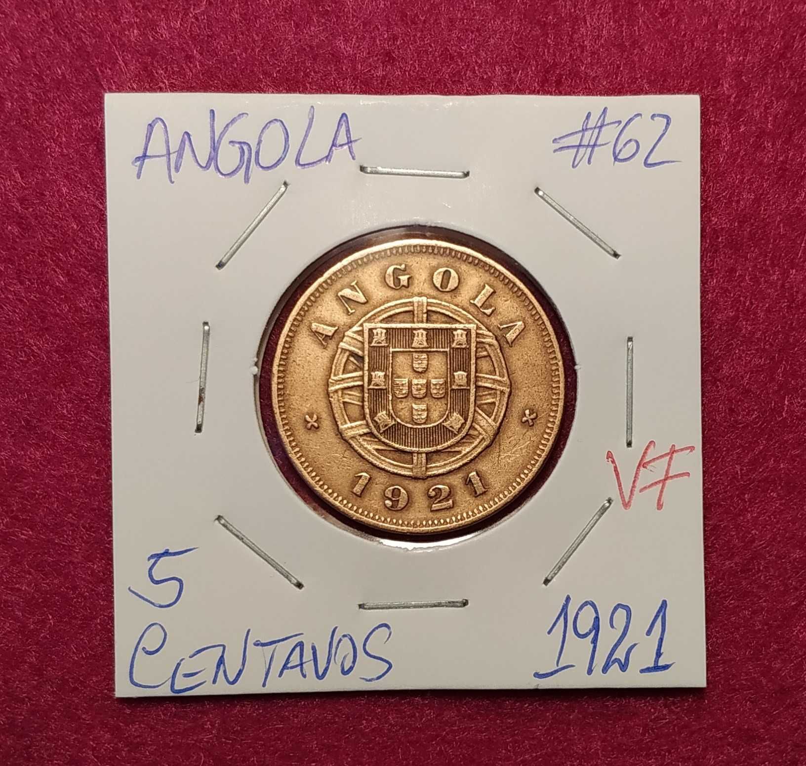 Angola - moeda de 5 centavos de 1921