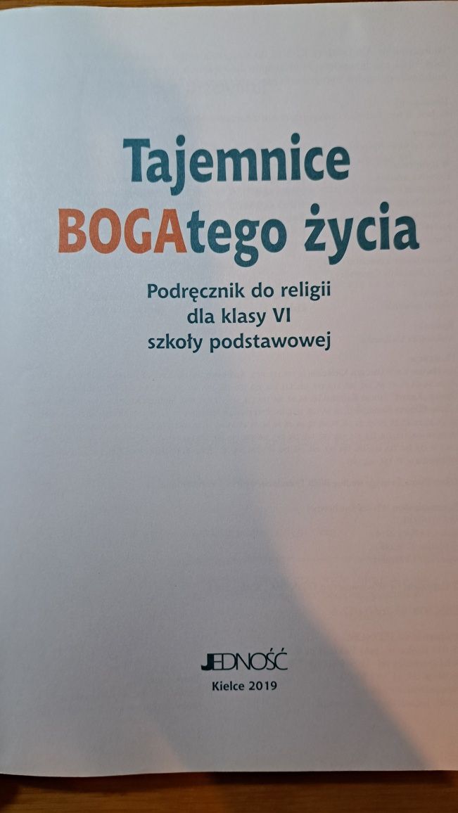 Tajemnice BOGAtego życia kl.6