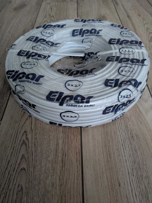 Elpar Przewód Ydyp 3X2,5 Żo Biały 450/750V