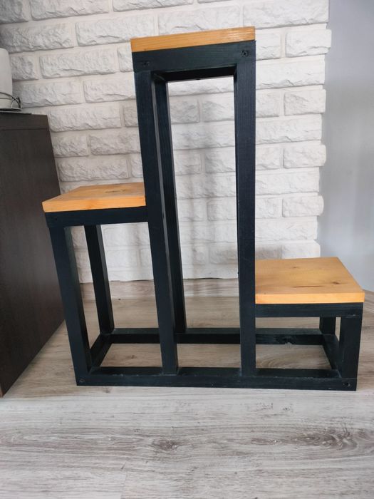 Kwietnik potrójny drewno loft