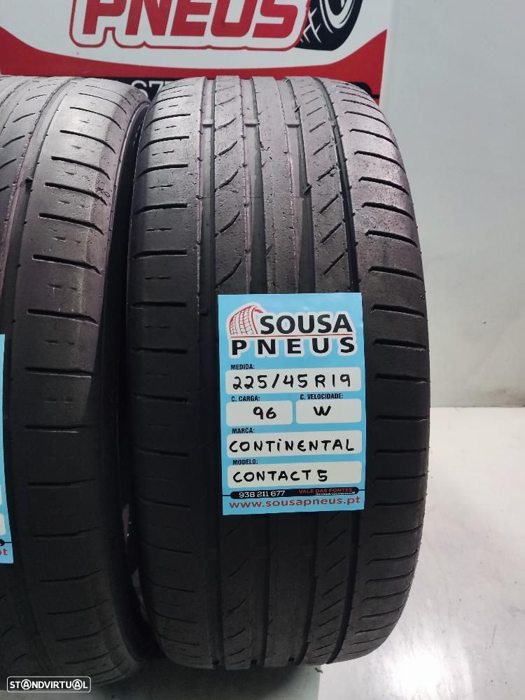 2 pneus semi novos 225-45r19 continental - oferta dos portes