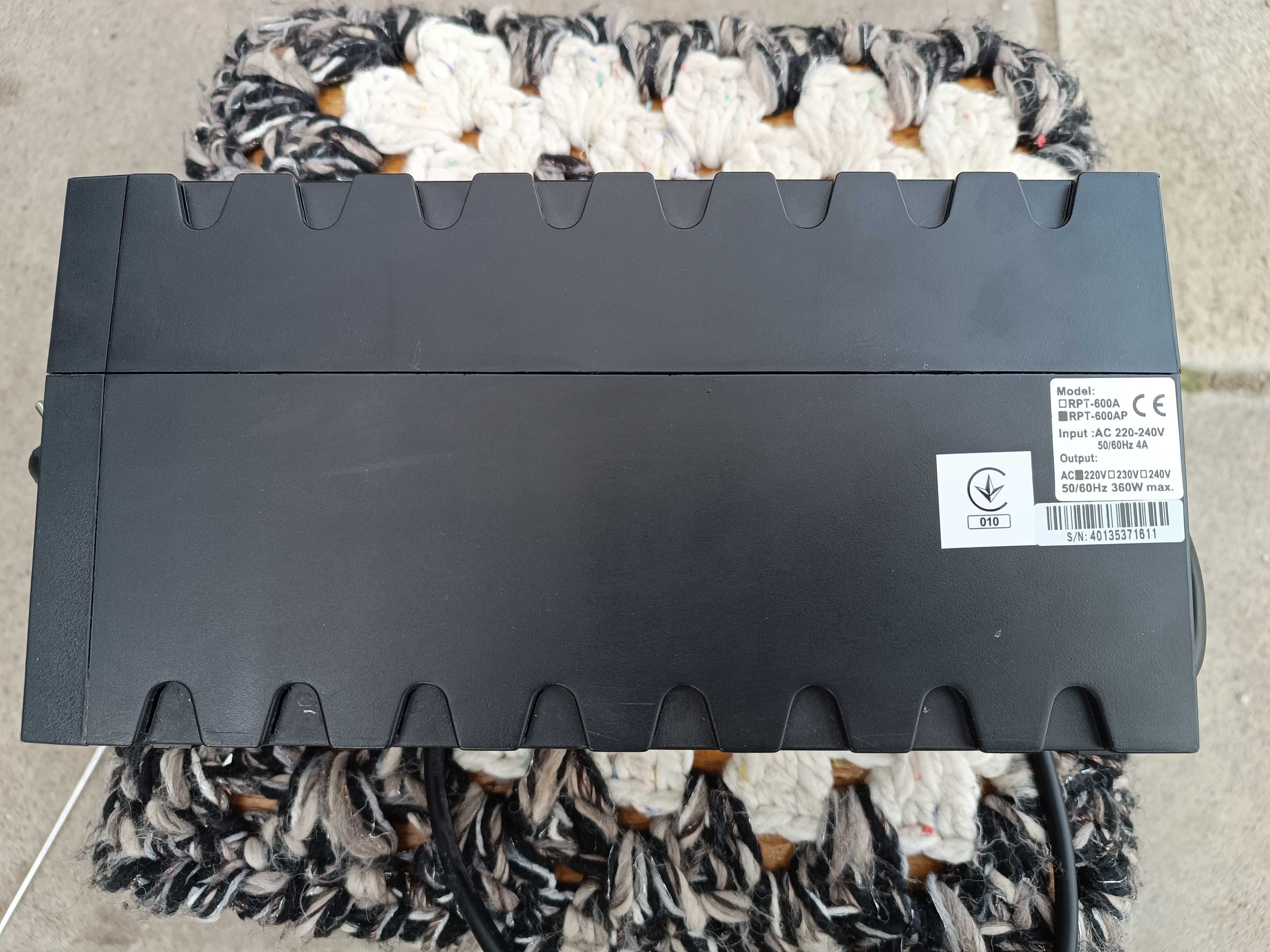 ИбП Powercom RPT-600AP бесперебойник УПС ББЖ UPS