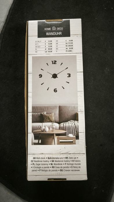Zegar ścienny naklejany