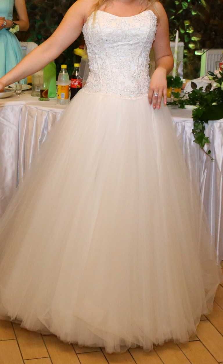 Suknia ślubna, kolor ivory, rozmiar S/M