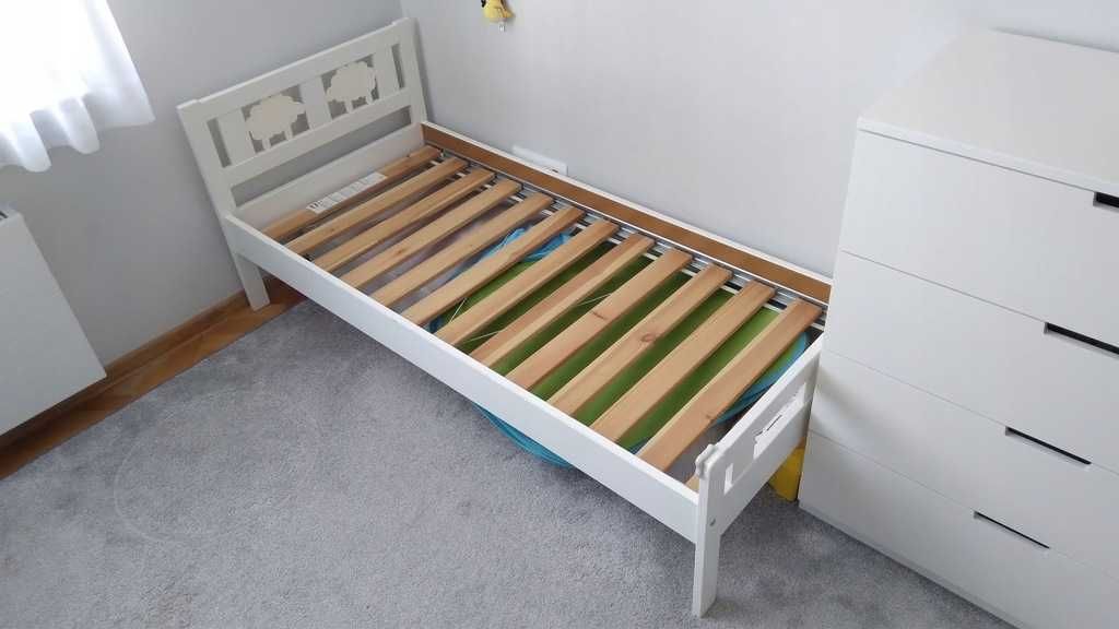 Łóżko IKEA KRITTER dziecinne dla dziecka białe 160x70