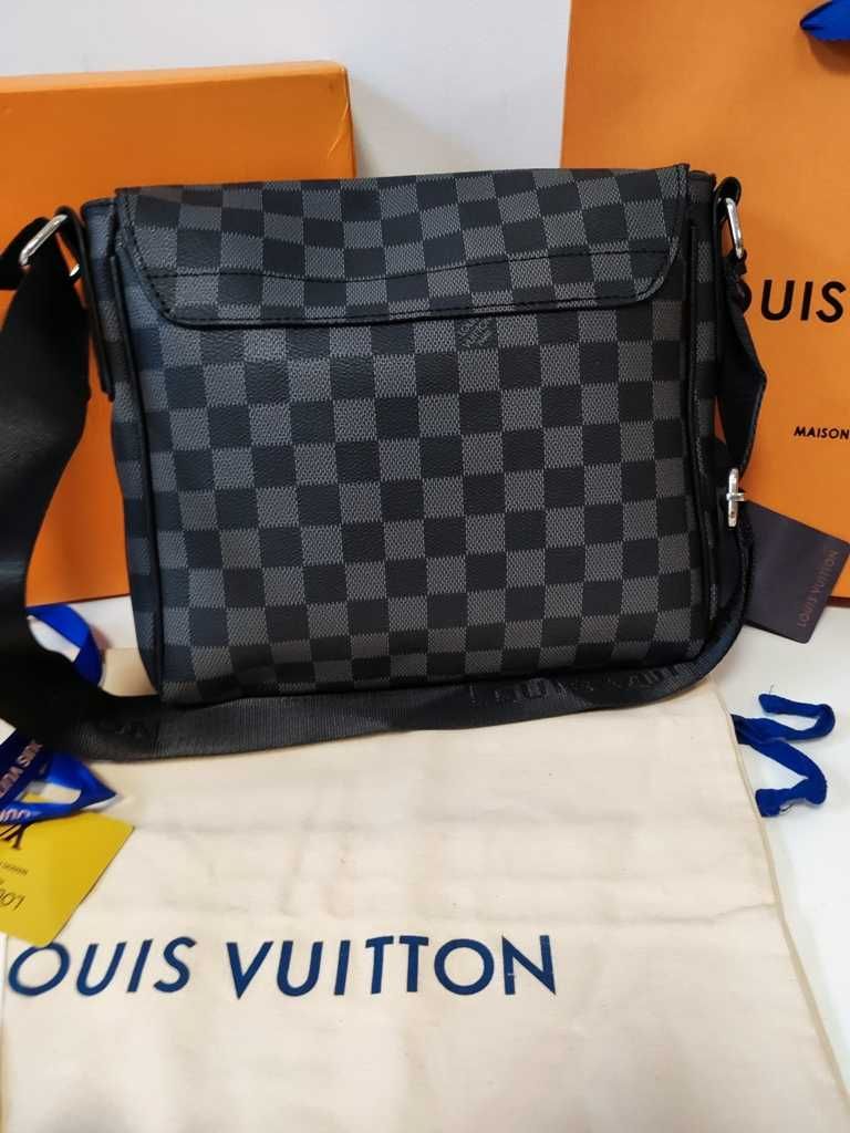 LOUIS VUITTON męska torba Listonoszka, skóra, Francja 410-55