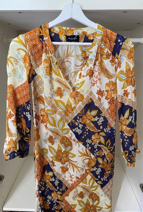 Sand Copenhagen jedwabna sukienka na jesień XS 34 Jedwab 100% silk