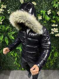 Moncler maya с мехом куртка зимняя, пуховик брендовый мужской