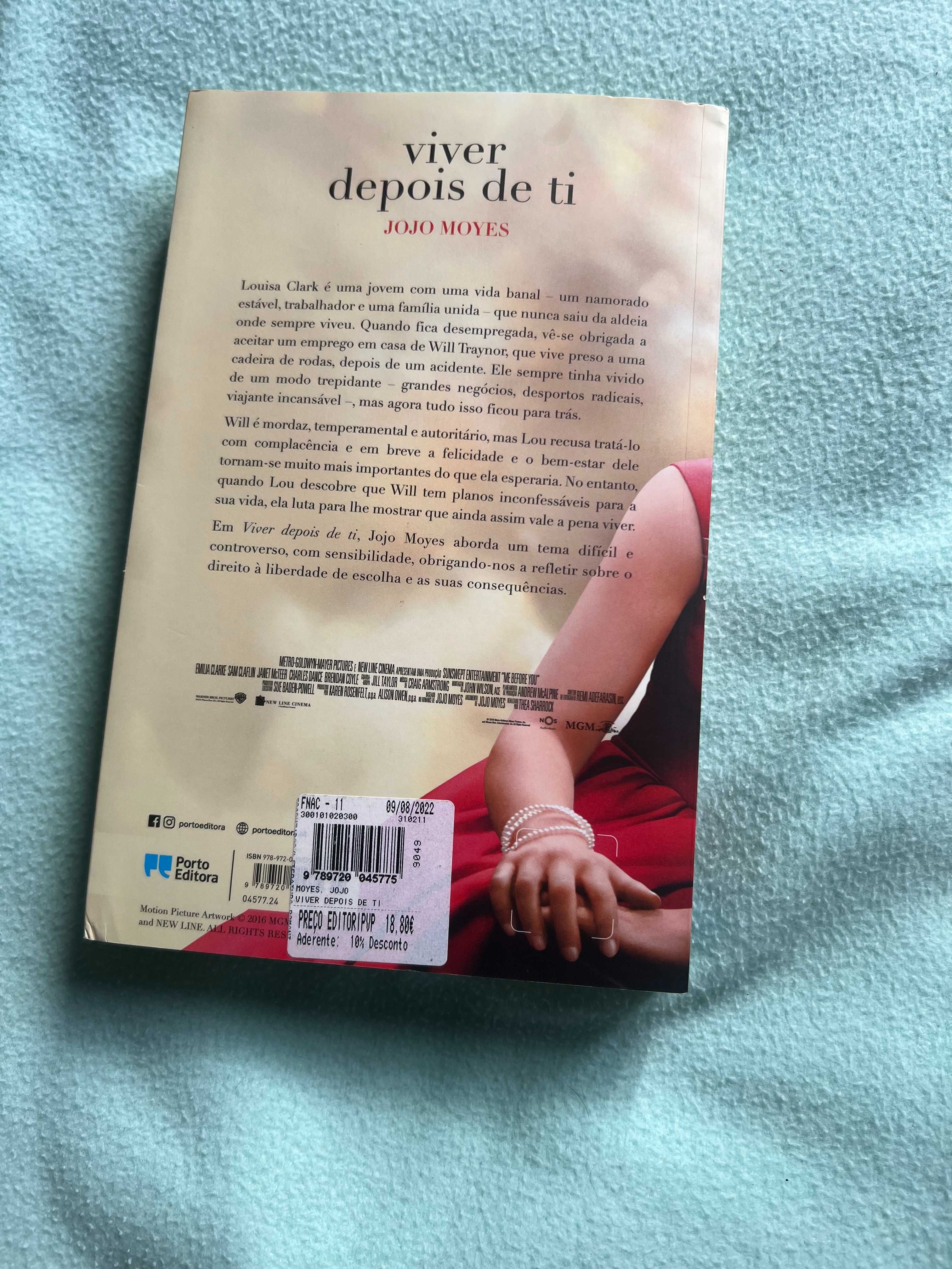 Livro viver depois de ti de jojo moyes, novo