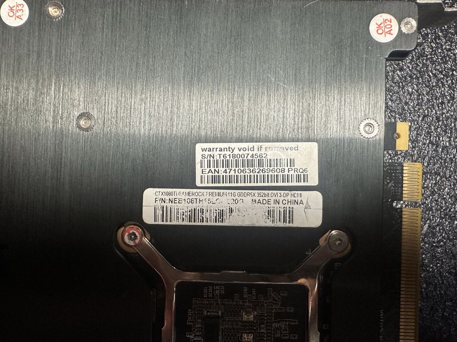 Продам видеокарту Palit gamerock 1080ti premium edition