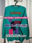 44 46 48 oversize  wełniany sweter vintage balonowe rękawy jak nowy