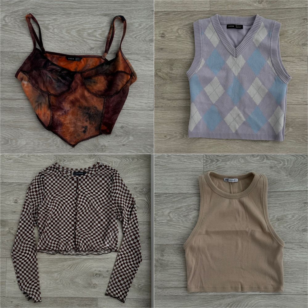1+1=3 Топы y2k летние shein, zara, h&m, оптом