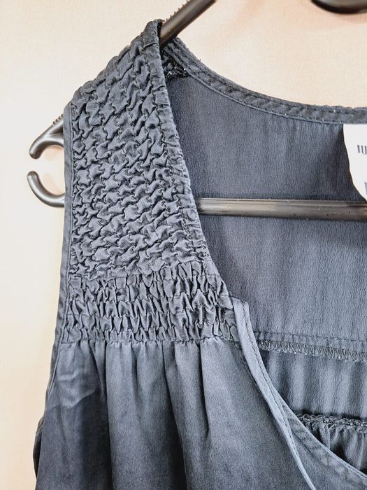 Bluzka bez rękawów jedwabna Just Female S 36 czarna