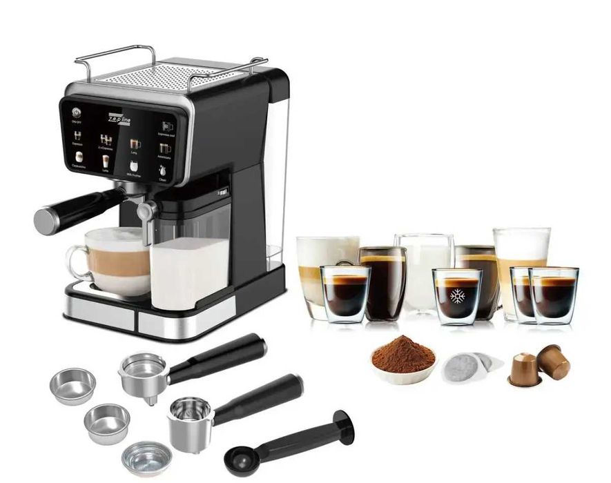 ХИТ! Рожковая кофемашина Zepline ZP-6803 кавомашина кофеварка 3000 Вт