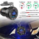 Ładowarka motocyklowa zasilacz podwójny port USB gniazdo wtykowe