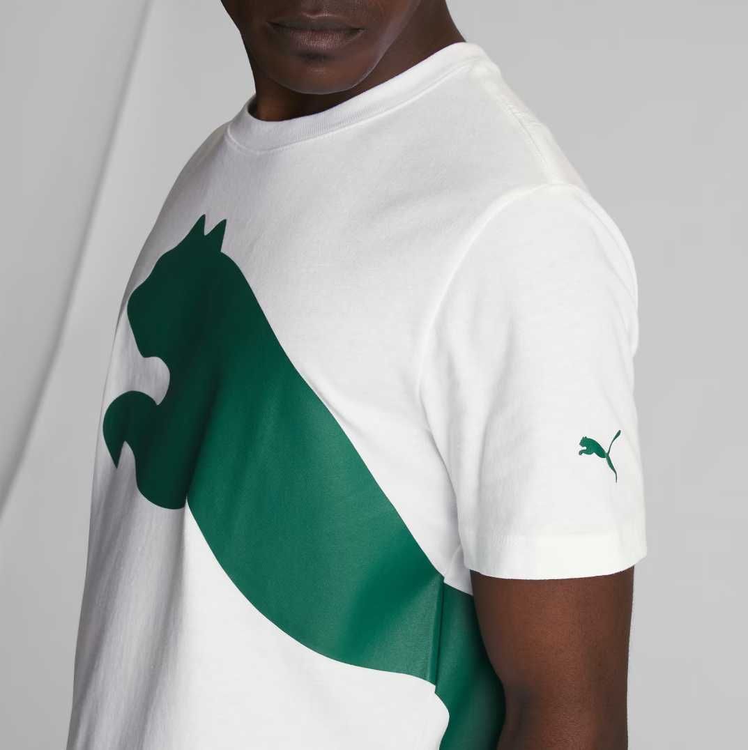Біла Чоловіча Футболка Puma oversized logo men's tee нова оригінал