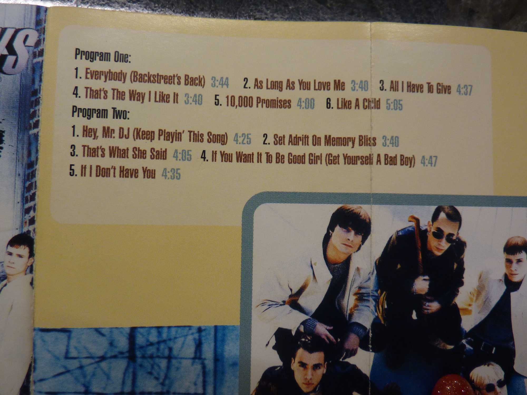 Sting, Backstreet Boys-kasety magnetofonowe