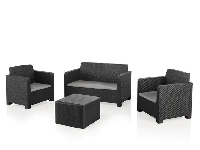 Conjunto de Jardim 4 Lugares + 1 Mesa com arrumação