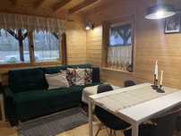 Domek drewniany z kominkiem, SAUNA