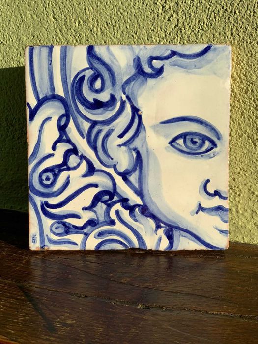 Azulejo - Anjo - Pintado á mão