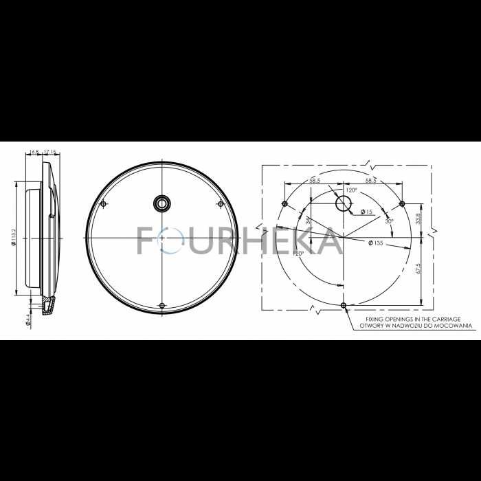 Farolim Led Interior Redondo 15cm diâmetro "FHK991"