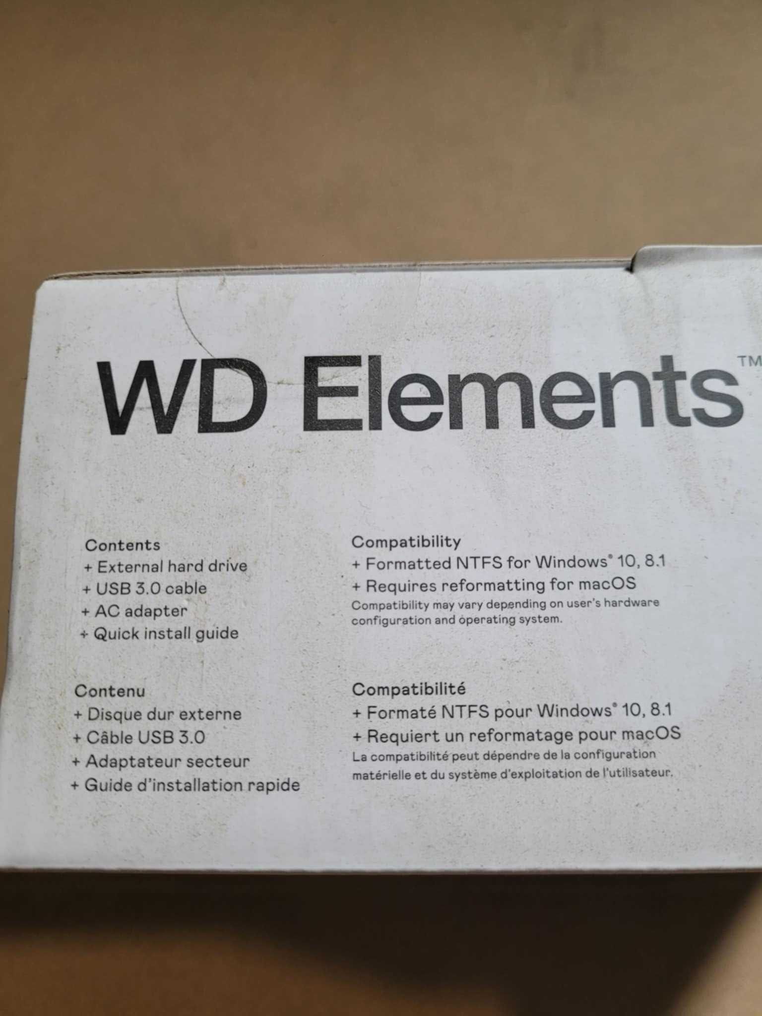 Dysk twardy dysk zewnętrzny WD Elements 14 tb NOWY