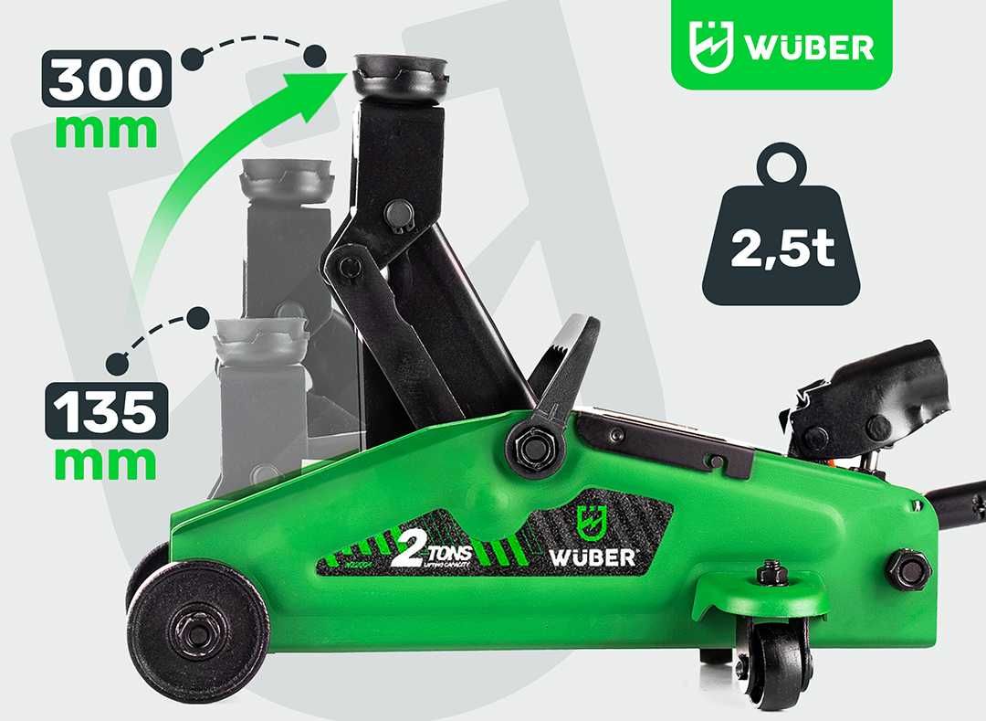 PODNOŚNIK samochodowy ŻABA LEWAREK punktowy GUMA 135 - 300mm 2T 2020