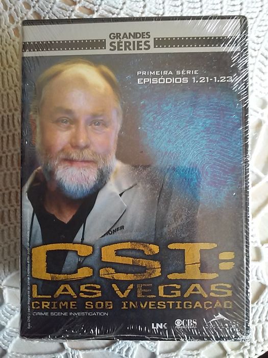 Coleção 6 DVDs primeira temporada CSI Las Vegas selados ideia prenda