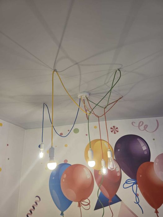 Kolorowa lampa wisząca pająk