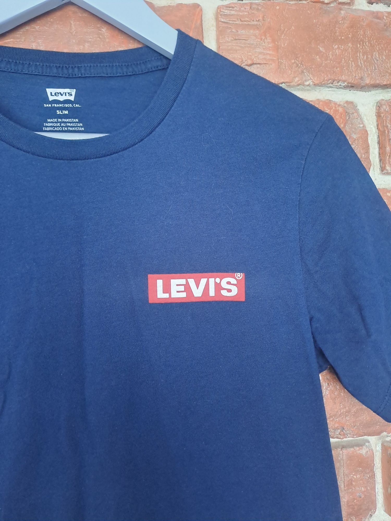 Damska koszulka t-shirt Levi's bawełna r.S slim fit