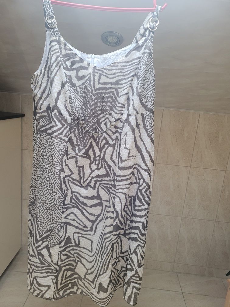 Gerry weber 42 sukienka jedwab panterka