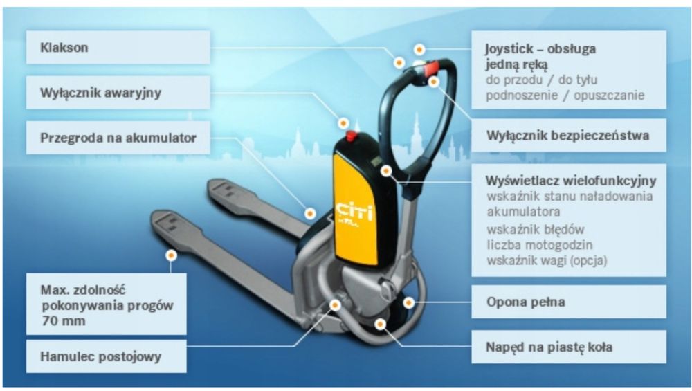 Wózek paletowy-elektryczny, paleciak STILL - City One