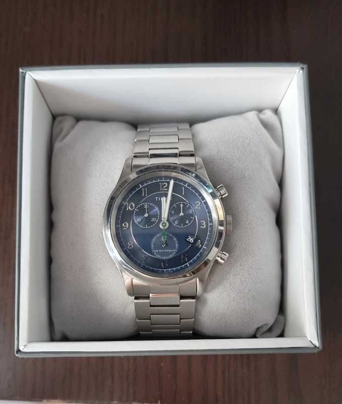 Zegarek męski Timex Waterbury Traditional Srebrny z Niebieską Tarczą