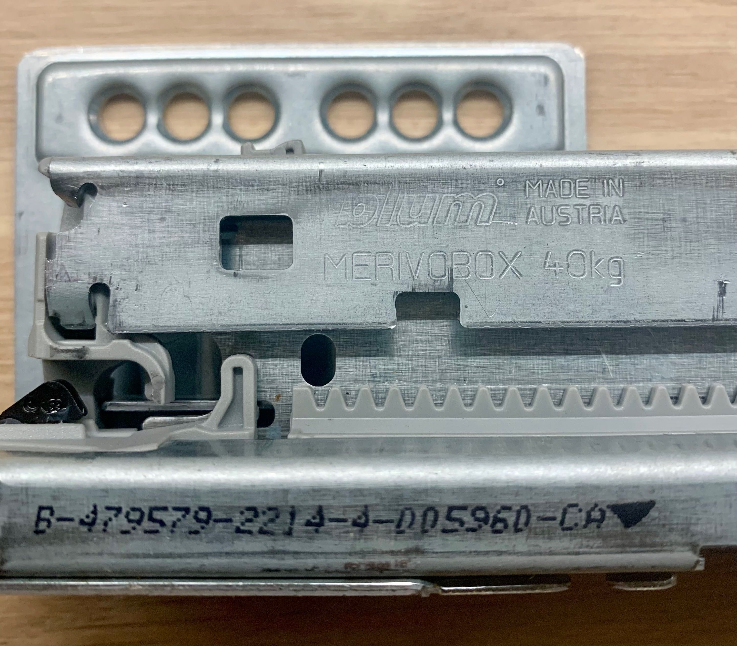 BLUM Szuflada MERIVOBOX 350 mm,antracyt-2 kompleta
