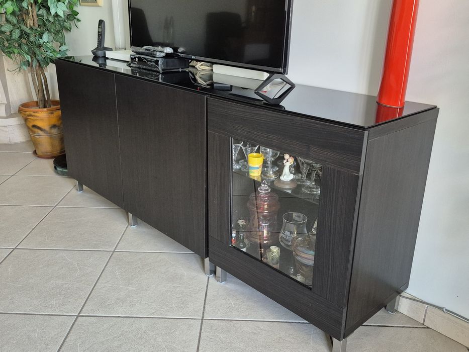Móvel sala e vidro Ikea como novo