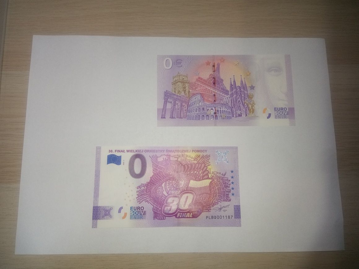 Banknot 0 euro WOŚP