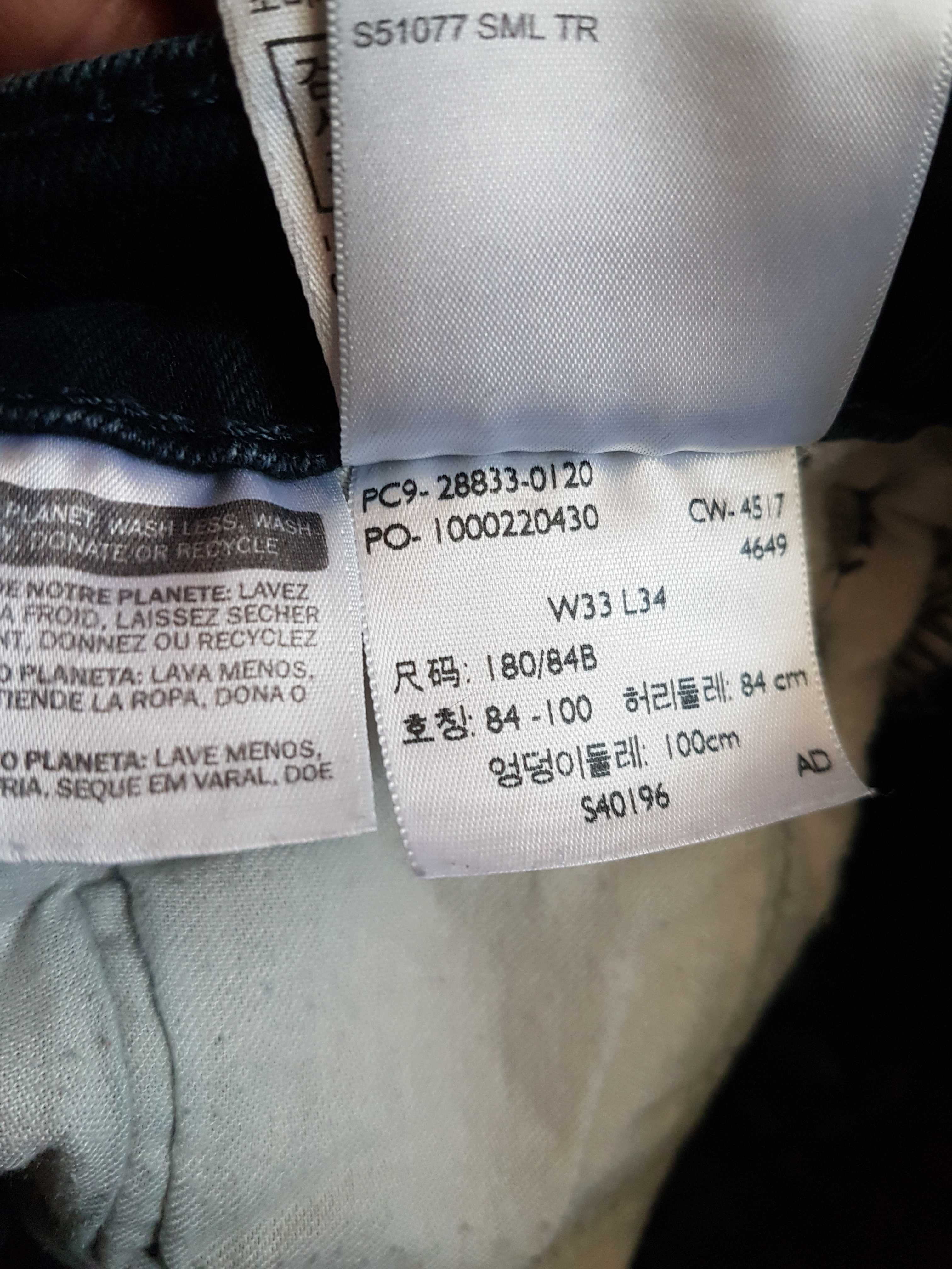 Levis 512 spodnie jeansowe męskie slim W33 L34 jeansy Levi's 33/34