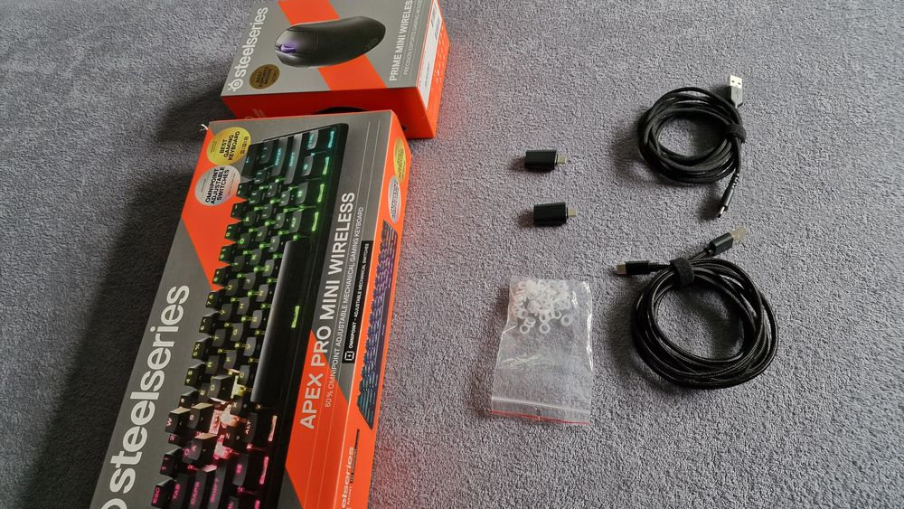 Klawiatura steelseries apex pro mini i myszka prime mini
