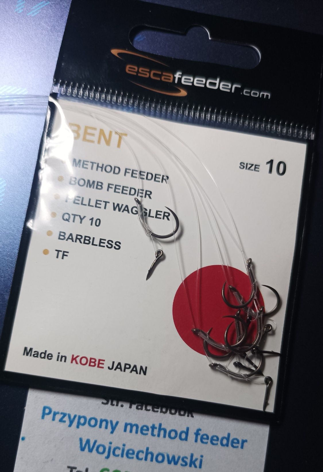 Przypony method feeder na haczykach Esca Feeder BENT 10 szt.