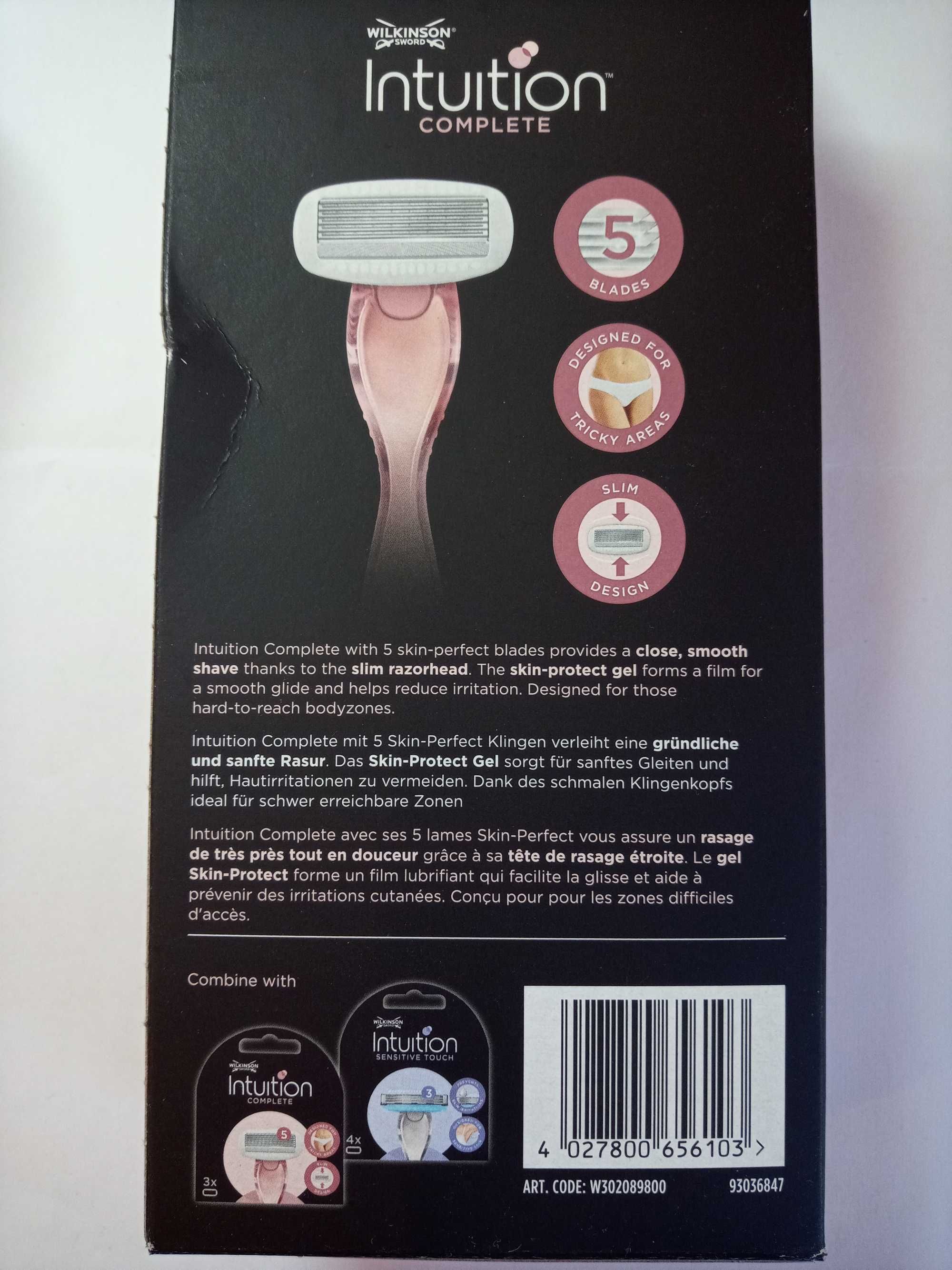 BIC Wilkinson Intuition Complete maszynki do golenia plus żel