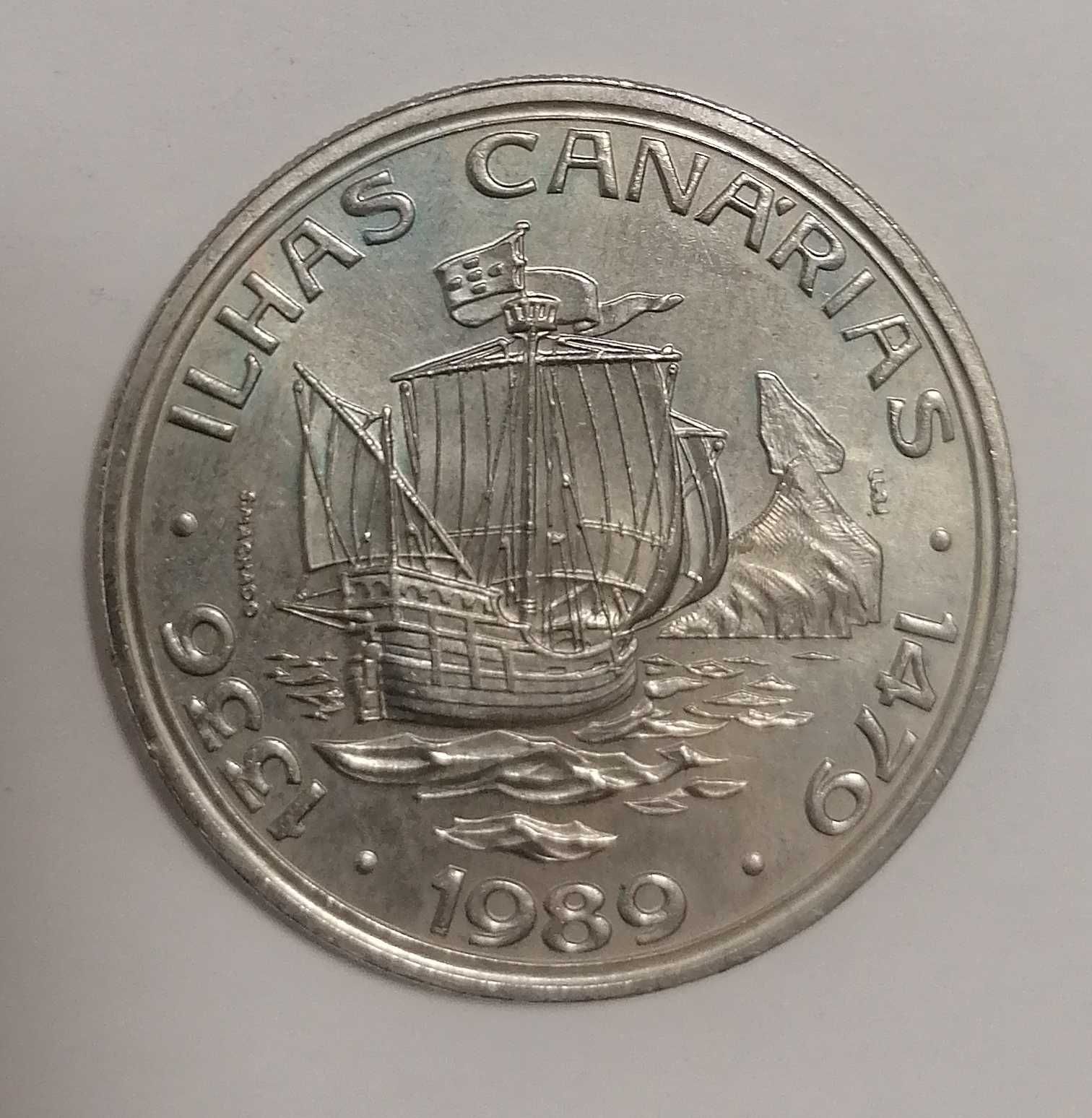 Moeda Portugal 100 escudos, 1989, Ilhas Canárias.