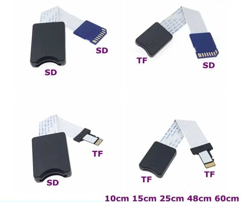 Переходник micro-sd SD TF адаптер шлейф удлинитель кабель карты памяти