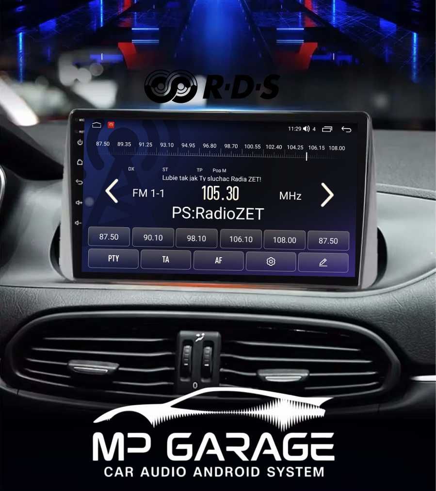 Radio Fiat Tipo 16-20 Android Apple CarPlay AndroidAuto Qled 4G Montaż