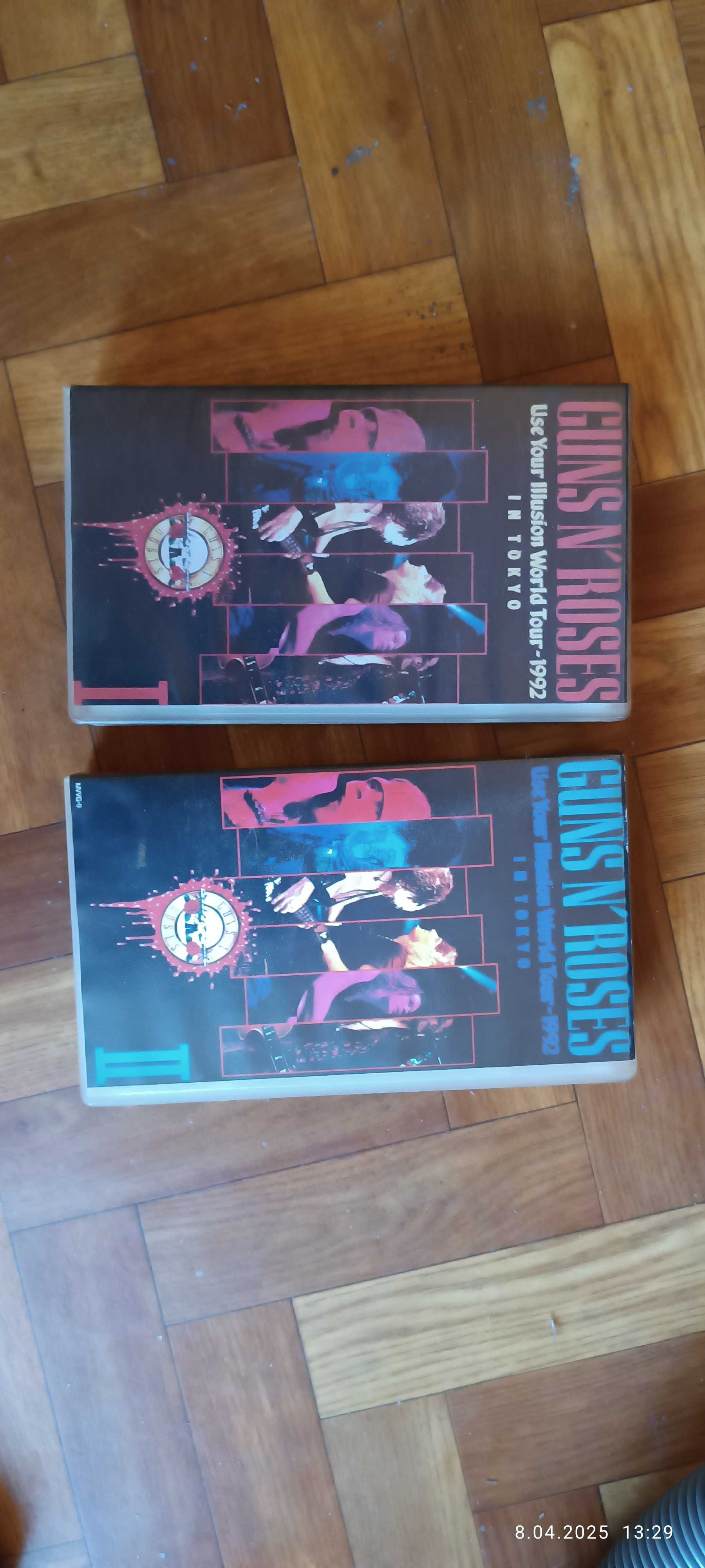 Kasety VHS z koncertu guns n' roses