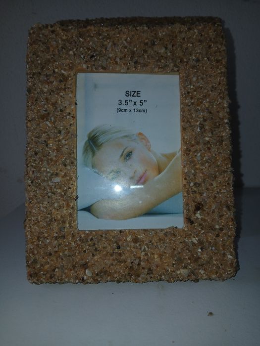 Moldura com areia de praia